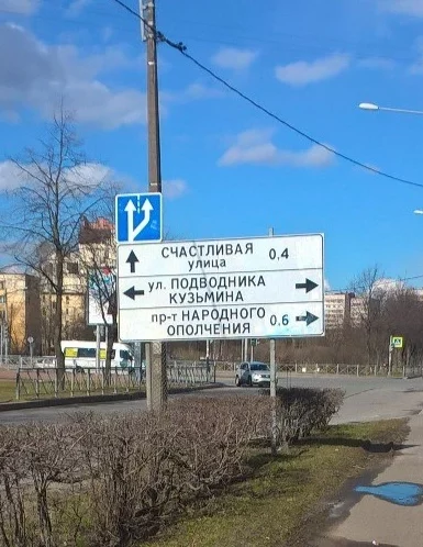 Happy street! And you? - My, Happiness, The photo, Road sign, Saint Petersburg