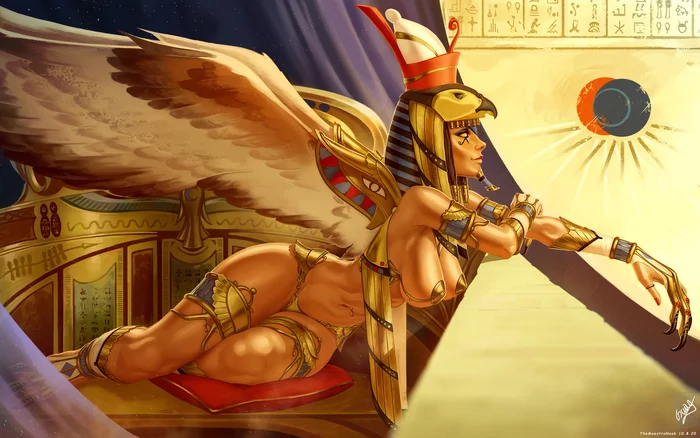 Gore - NSFW, Art, Erotic, Egyptian mythology, Egyptian gods, Gore, Rule 63, Themaestronoob