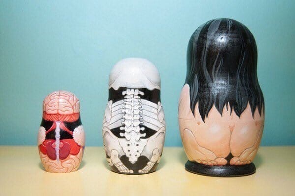 Matryoshka - The photo, Matryoshka, Organs, Skeleton