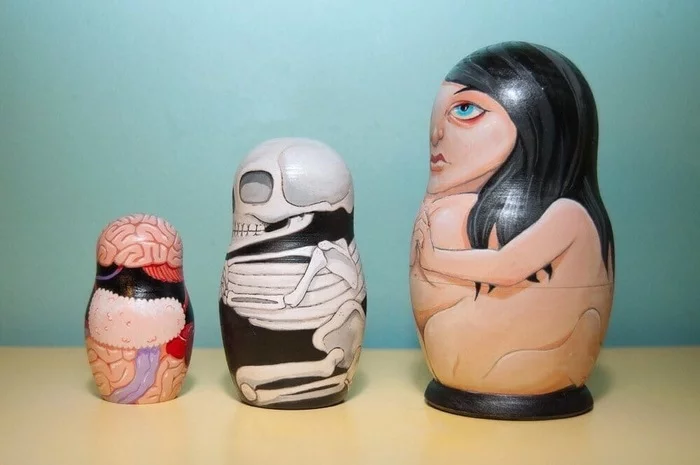 Matryoshka - The photo, Matryoshka, Organs, Skeleton