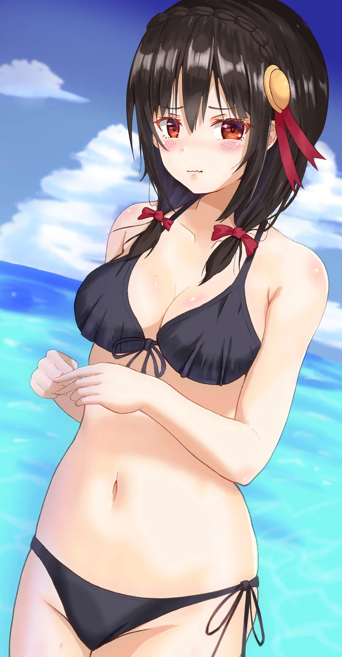 Bikini YunYun - Konosuba, Yunyun, Anime art, Anime, Swimsuit