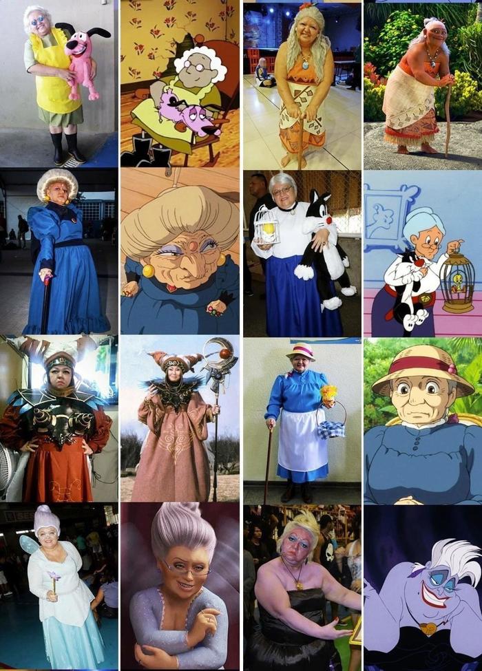 Granny definitely knows a lot about cosplay! - Grandmother, Cosplay, Cartoon characters, Similarity, Diversity, A selection, Fun, Age