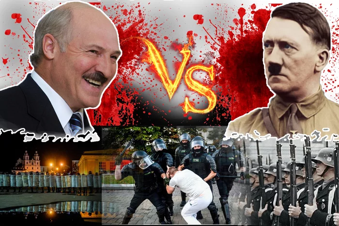 A. Lukashenko against A. Hitler. - My, Republic of Belarus, Protests in Belarus, Fascism, Alexander Lukashenko, Adolf Gitler, Dictatorship, Politics