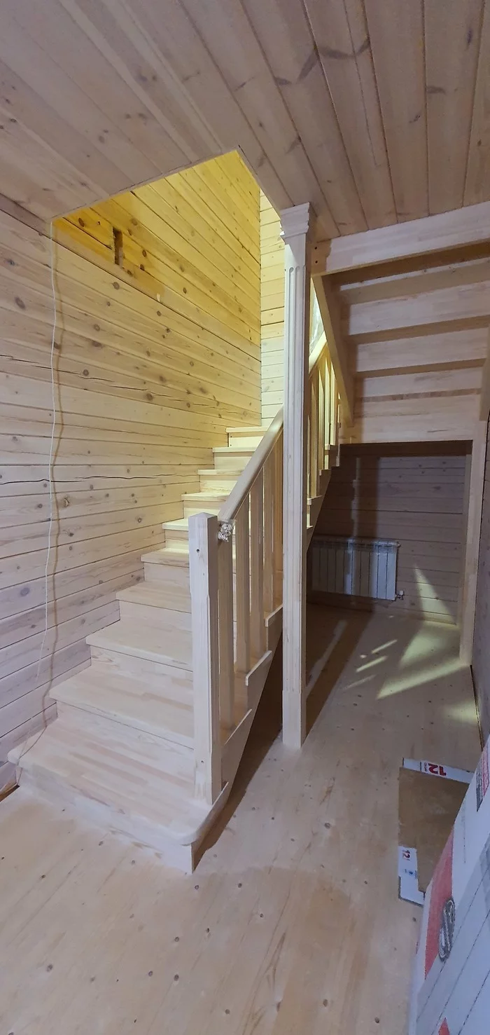 Simple and convenient - My, Wood products, Stairs, Building, Repair, Wooden house, Dacha, Wooden construction, Longpost