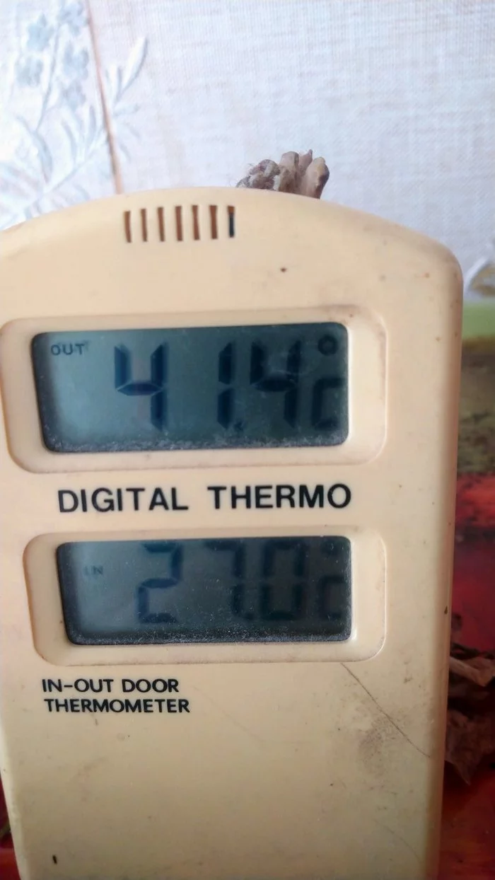 high temperature - My, Degrees, Mirgorod, Heat, Suddenly, Longpost, Thermometer, Temperature changes, Weather, Climate