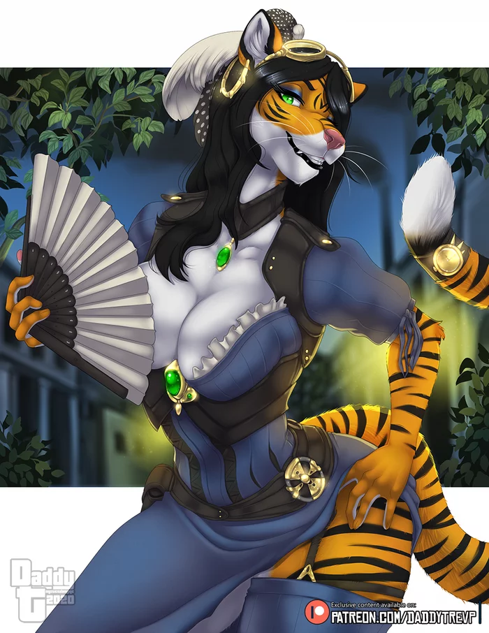 Tigress - NSFW, Furry, Anthro, Art, Furry edge, Mysticsabreonic