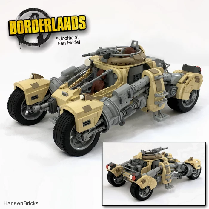 Модель машины Outrunner из игры Borderlands, выполненная из Lego - Фотография, Конструктор, LEGO, Авто, Игры, Borderlands, Длиннопост, Машина, Игрушечная машинка