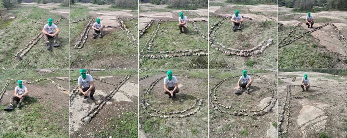 Please don't litter - My, Chistoman, Garbage, Geoglyphs, Chelyabinsk, Emerald Quarry