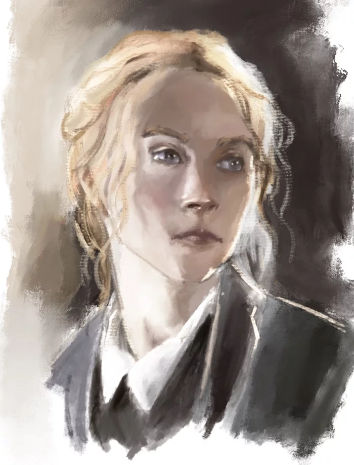 Digital portrait - My, Digital drawing, Portrait, Saoirse Ronan, Little Women