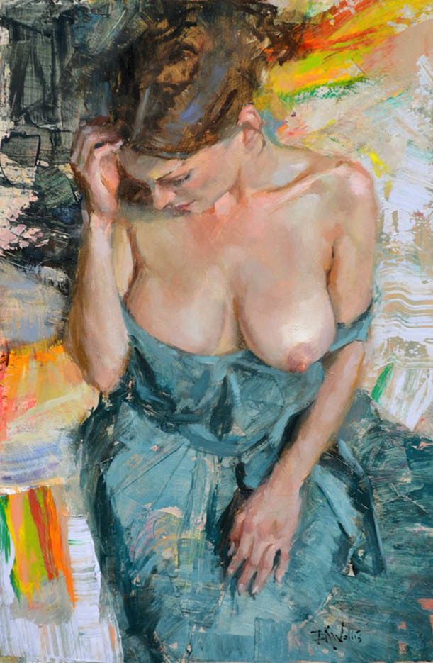 Blooming impressionism - NSFW, Watercolor, Hand-drawn erotica, Art, Erotic, Longpost, Eric Wallis