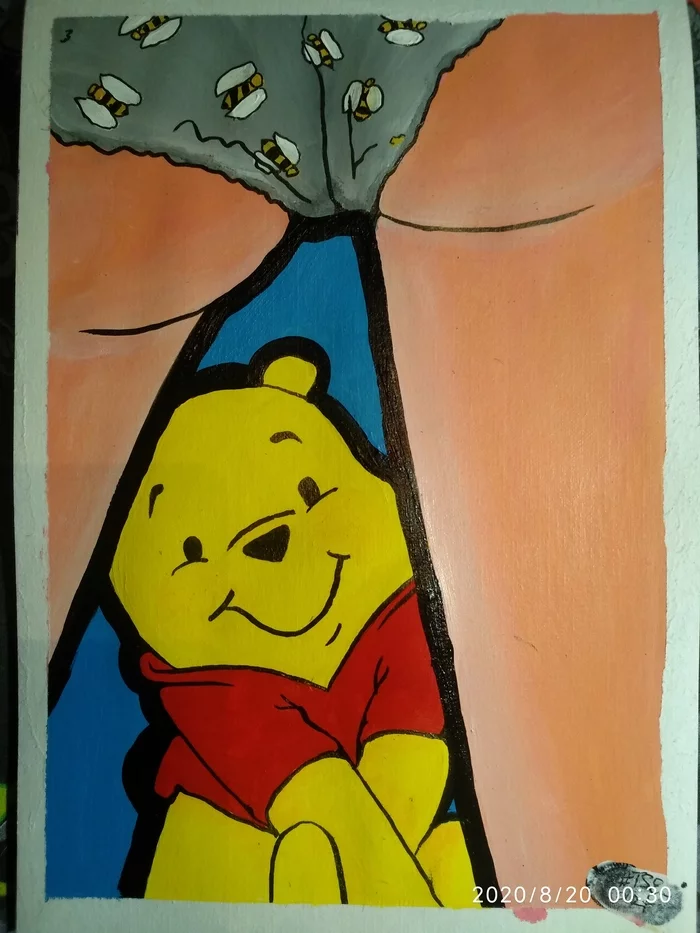 teddy bear - NSFW, My, Longpost, Drawing, Creation, Winnie the Pooh, Artist, Art, Booty