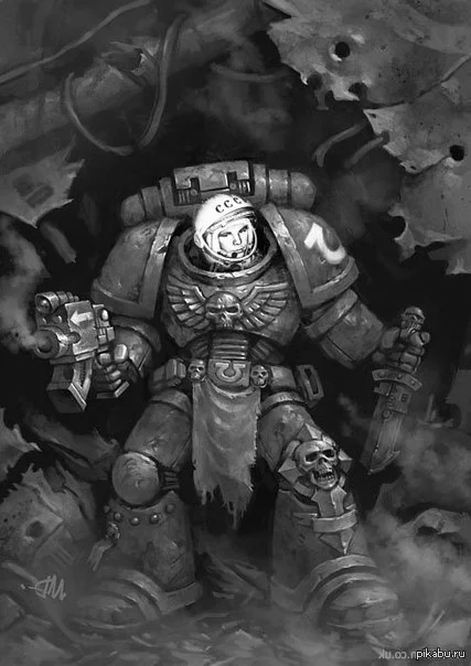 Space Marines - Warhammer 40k, the USSR, Yuri Gagarin, Space Marine