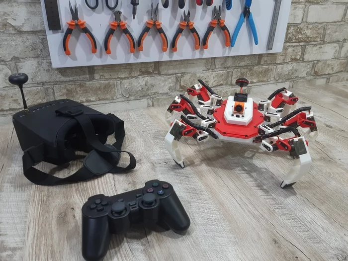 Walking FPV drone Scorpion - My, Hexapod, FPV drone, Arduino, Video, Longpost