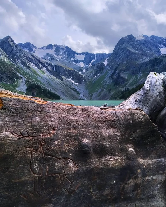 Wood carving - Altai Republic, Mountain Altai, Multina Lakes, The mountains, Nature, The nature of Russia, Landscape, Wood carving