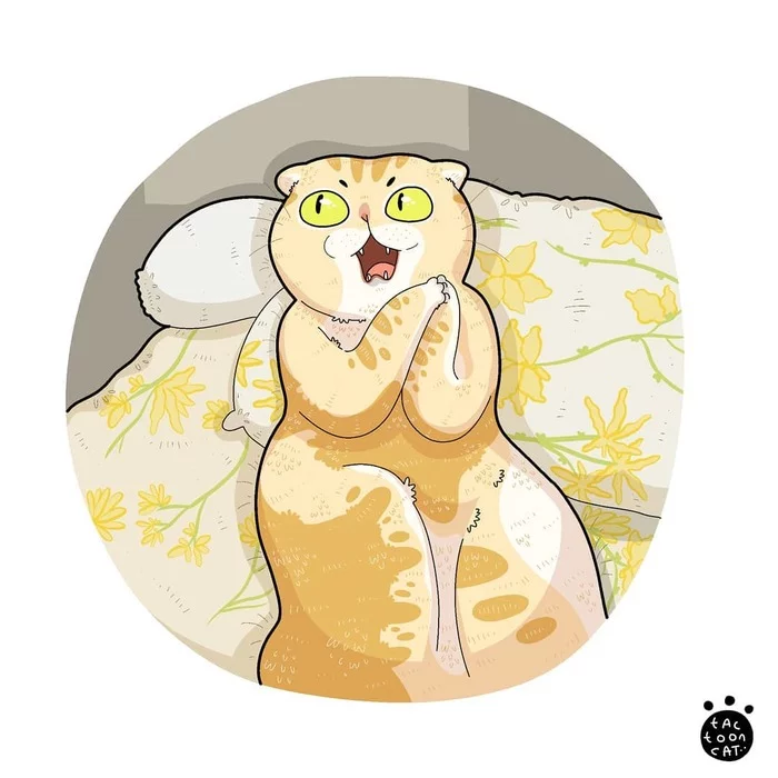Божечки-кошечки - Кот, Рисунок, Tactooncat