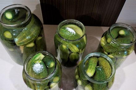 Crispy cucumbers for the winter with citric acid instead of vinegar - My, Pickles, Canning, Pickling, Vegetables, Cucumbers, Food, For the winter, Blanks, Longpost