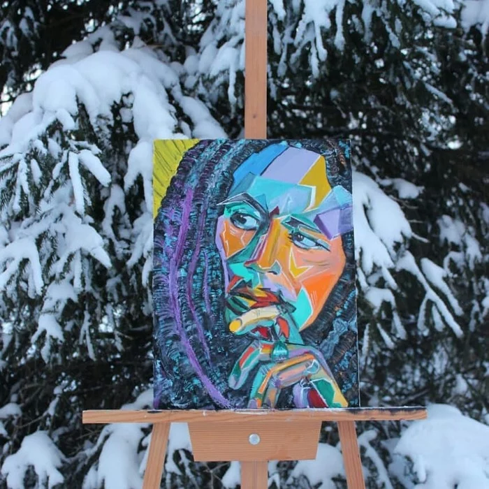 Bob Marley. Oil. Painting - My, Bob Marley, Rasta, Jamaica, Reggae, Ja Rastafaray, Oil painting