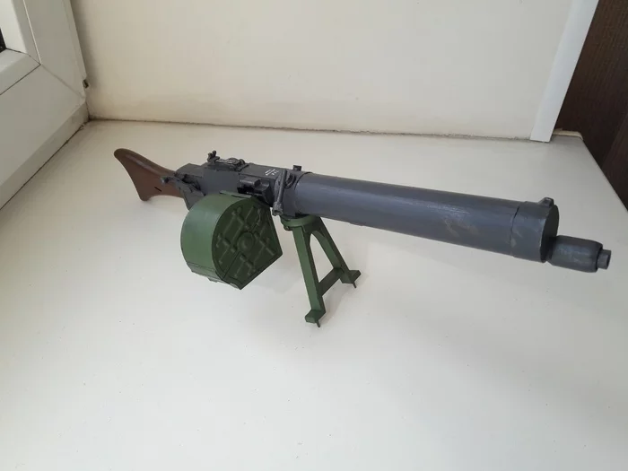 3D printing and painting of the prefabricated model MG 08/15 maxim (1:4) - My, Modeling, Prefabricated model, Stand modeling, World War I, Firearms, Machine gun, Maxim machine gun, Longpost, 3D печать, , Hobby, Needlework, 3D modeling, With your own hands, Battlefield 1, Assembly, Scale, Painting, Grounding, Putty
