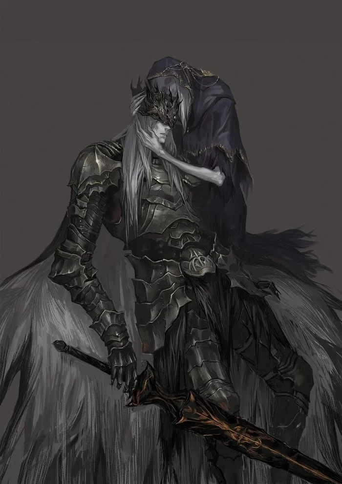 Lorian and Lothric - Drawing, Dark souls, Dark souls 3, Lorean, Lothric, Art