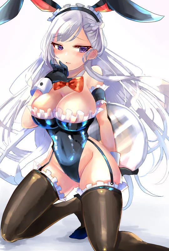 Belfast - NSFW, Anime, Anime art, Azur lane, Belfast, Bunnysuit, Breast