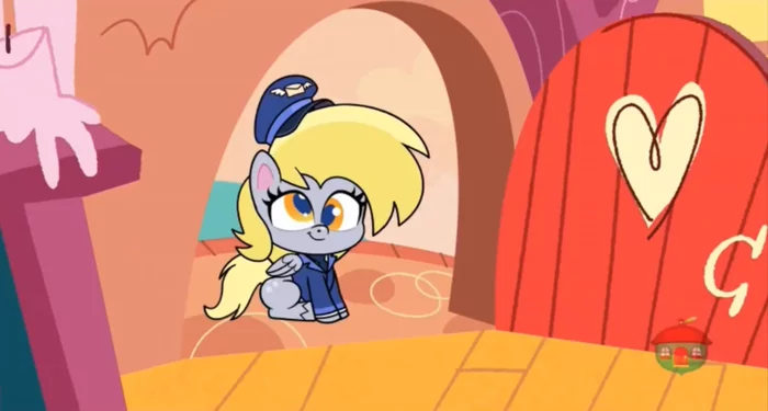 It's me, postman Derpy, I brought a package for your boy. - My little pony, Pony Life, Derpy hooves