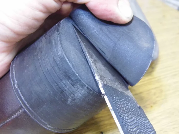 Non-slip heel on smooth heel - My, Shoe repair, Heels, Mat, Longpost