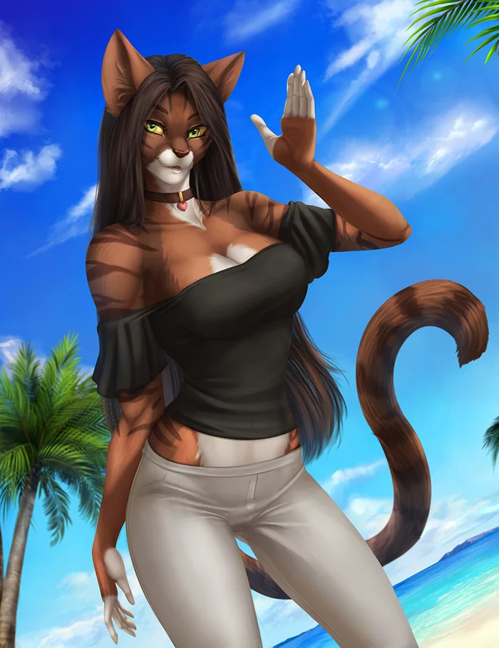 Heya - Furry, Anthro, Art, Furry edge, Elvofirida