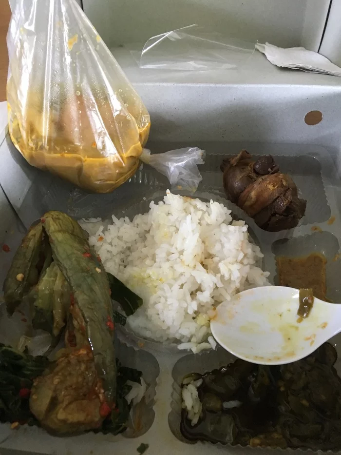 Lunch box in a military unit somewhere in Indonesia - My, Food, Indonesia, Army Food