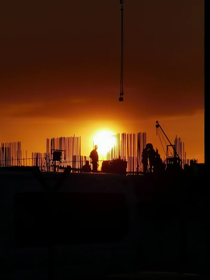 Work at sunset - My, The photo, Sunset, Honor, Longpost