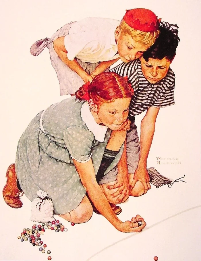 Works of Norman Rockwell, part 2 - Art, Drawing, Norman Rockwell, Children, Longpost