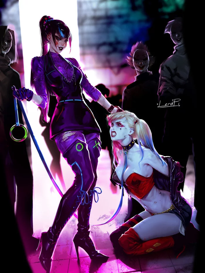 Punchline & Harley Quinn - NSFW, Harley quinn, Art, Characters (edit), Aleriia_V (lerapi), Dc comics, Punchline (DC Comics)