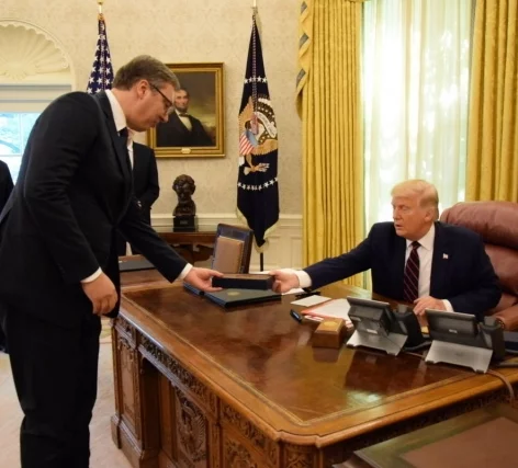 Vucic - Trump - Donald Trump, Aleksandar Vucic, Serbia, USA, Politics, 2020