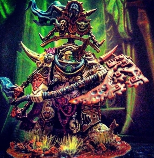 Lord on Contagion - My, Warhammer 40k, Chaos space marines, Death guard, Warhammer, Miniature, Painting miniatures, Board games, Hobby, Longpost