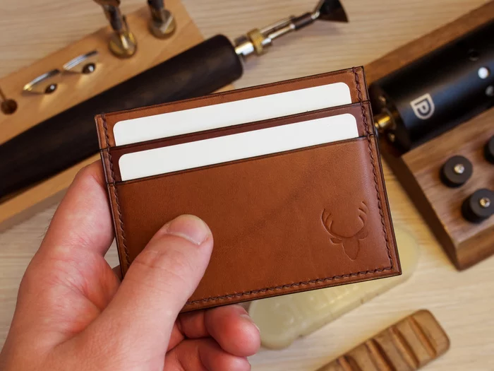 Basic cardholder - My, Leather craft, With your own hands, Needlework without process, Leather products, Handmade, Leather, Longpost