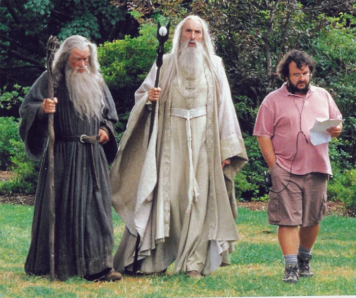 Reply to Peter Jackson and Saruman - Christopher Lee, Peter Jackson, The hobbit, Lord of the Rings, Saruman, Actors and actresses, Photos from filming, Celebrities, , Movies, Reply to post