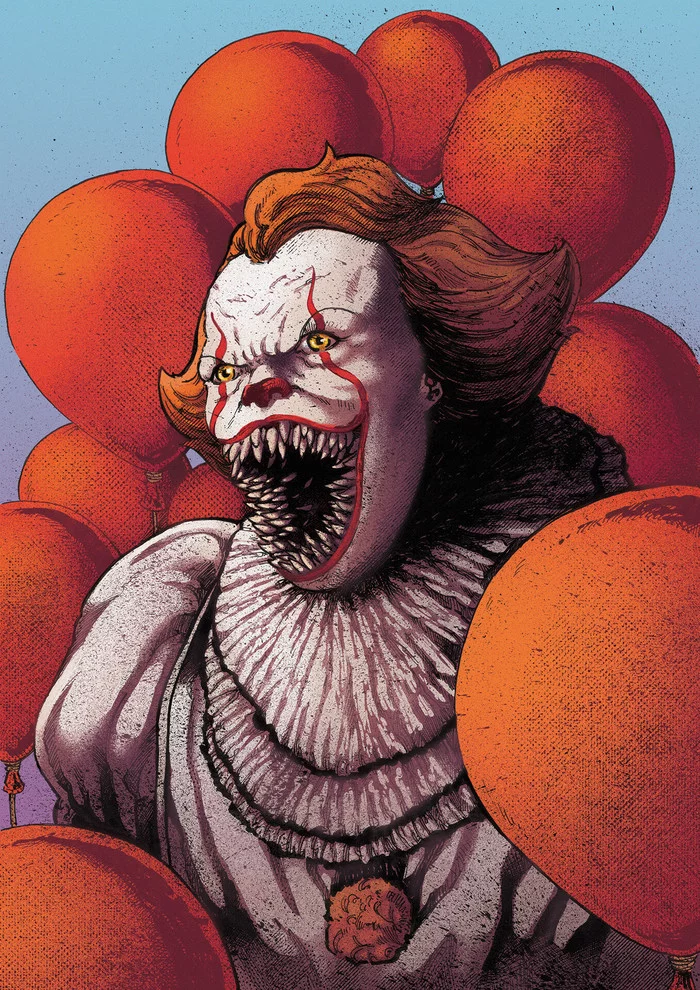 Pennywise - Art, Fan art, Pennywise, Clown, Horror, Kus