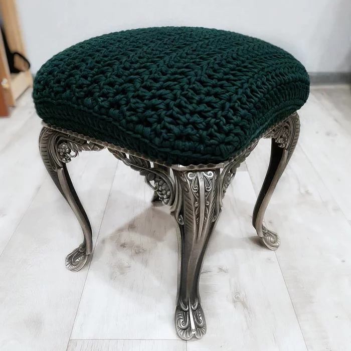 Remade the chair - My, Needlework with process, Restoration, Crochet, Video, Longpost