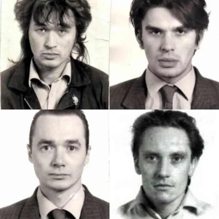 Passport photos of the Kino group - Viktor Tsoi, Yuri Kasparian, KINO Group, Georgy Guryanov, Tikhomirov, The passport, Photos of the documents, Celebrities