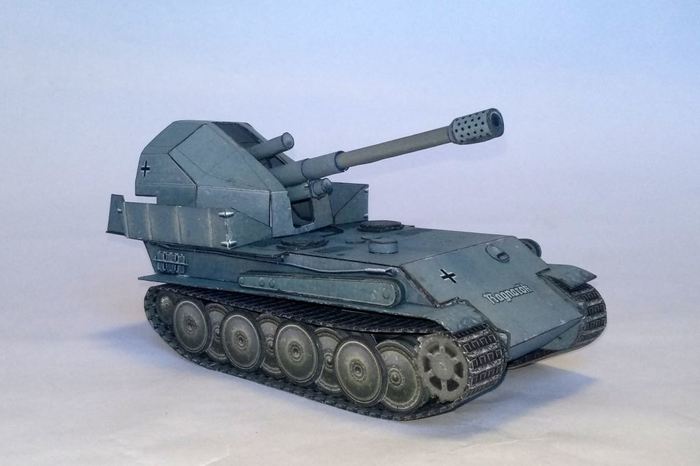 Geschtzwagen Panther (GW Panther) из бумаги. масштаб 1:50 WOPT 052 (бронекоробочка) - Моё, Papercraft, Стендовый моделизм, Длиннопост