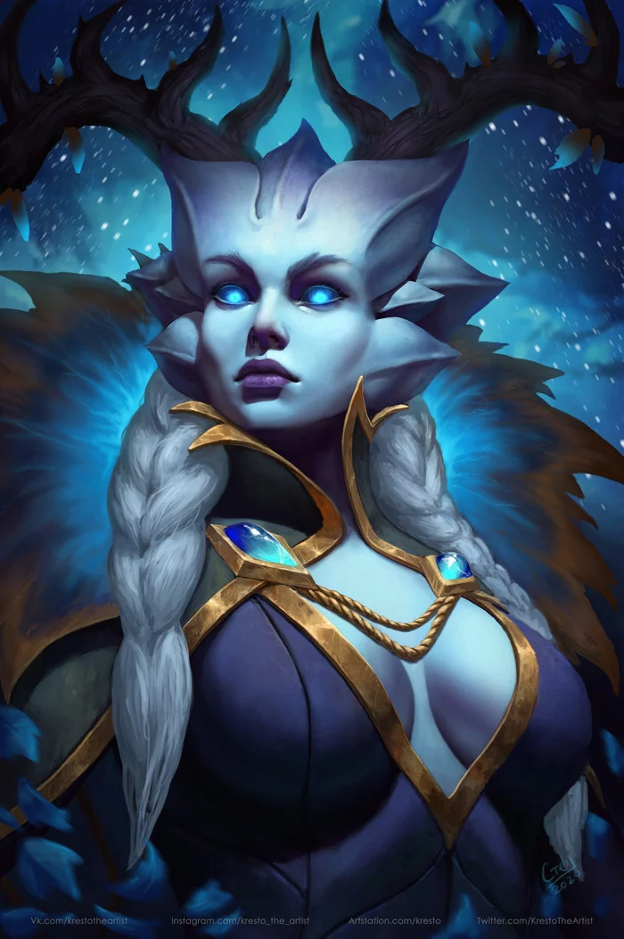 Winter Queen by Kirill Stepanov - World of warcraft, Warcraft, Blizzard, Game art, Art, Creation, Kirill Stepanov