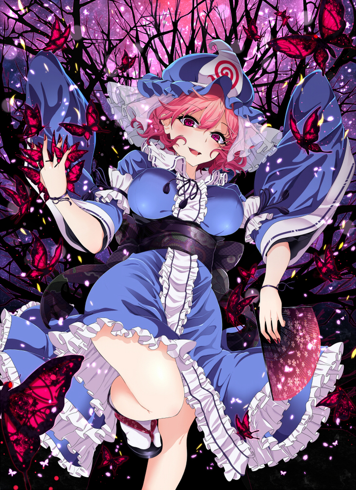 Yuyuko Saigyouji Touhou, Saigyouji Yuyuko, Anime Art, , Rihito