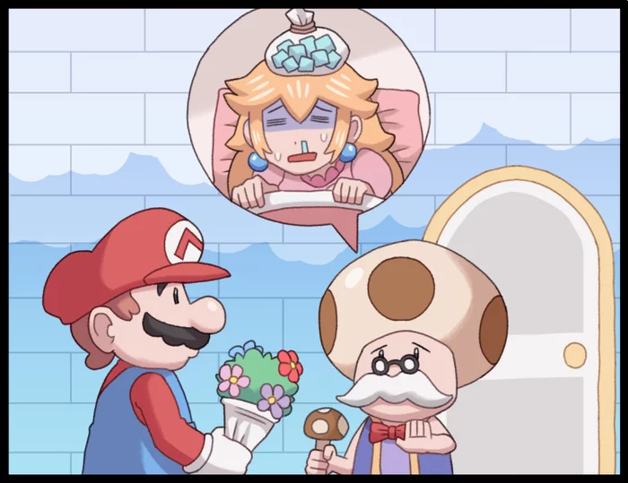 If Peach can't play we still have a castle full of backup princesses - Ayyk92, Comics, Games, Mario, Princess peach, Bowser, Super crown, Bowsette, Longpost