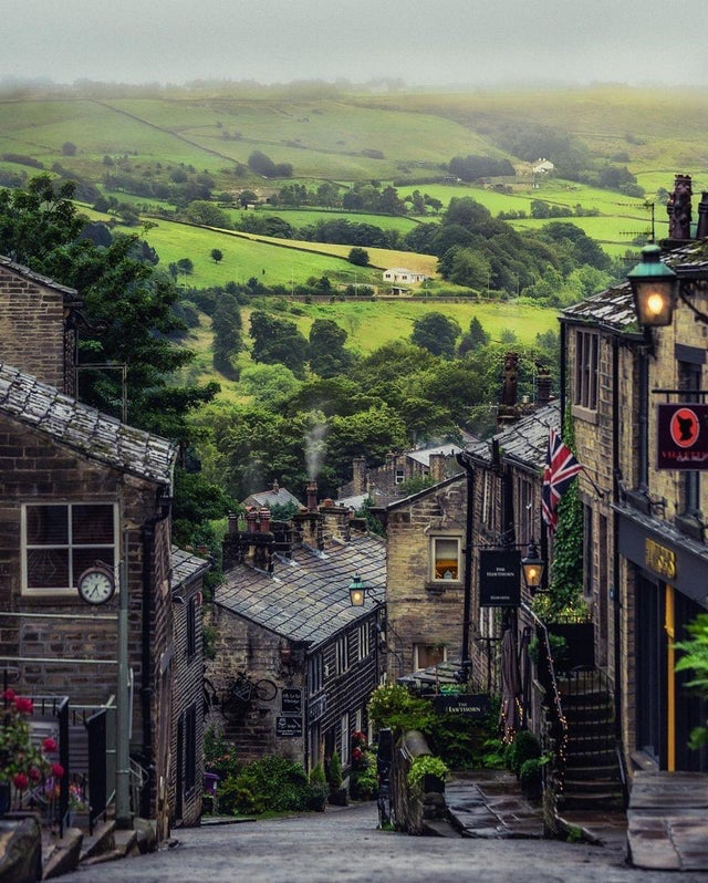 Village of Haworth, UK - The photo, Yorkshire, Great Britain, beauty, Village