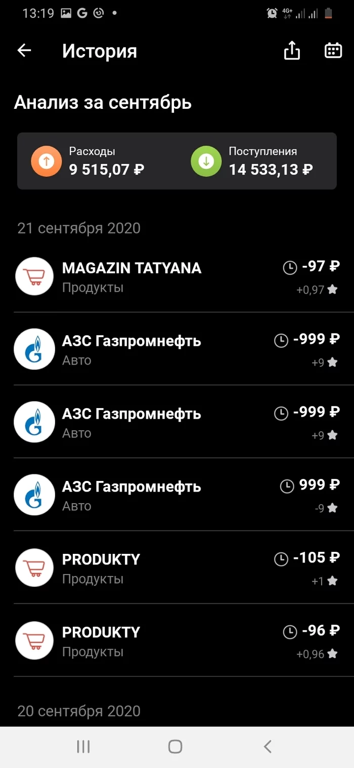 For Halva card holders, just don’t tell Sovcombank - Gas station, Gazprom, Sovcombank, Halva Map, Bonuses, Cashback, Longpost, Screenshot