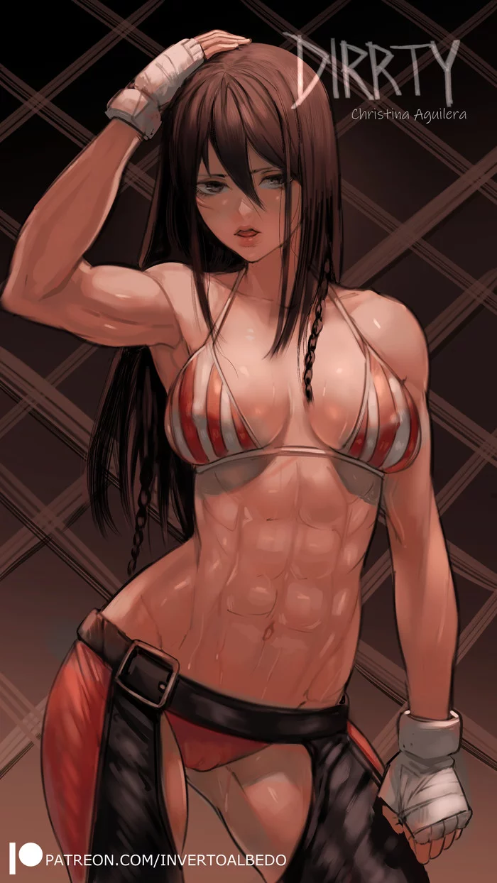 Микаса Акерман - NSFW, Muscleart, Крепкая девушка, Арт, Mikasa Ackerman, Attack on titan, Аниме, Anime Art, Спортивные девушки