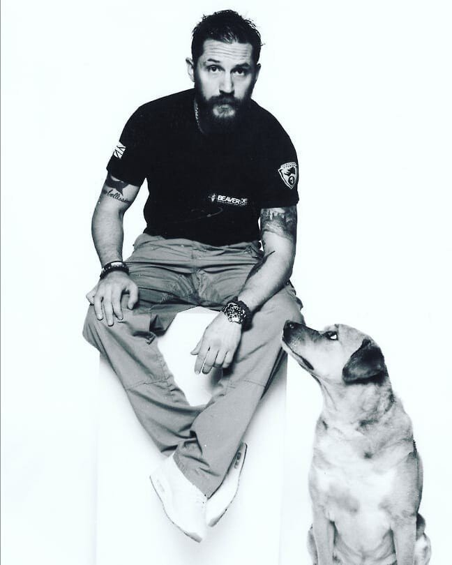 I'm not obsessed with dogs, I just love them very much. Tom Hardy - Tom Hardy, Dog, Love, Longpost, Actors and actresses, Celebrities