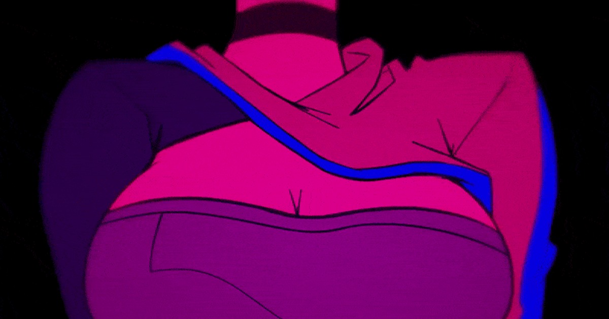 Neon Dense by Moikaloop - Moikaloop, Dancing, Animation, Breast, Hips, Neon, GIF