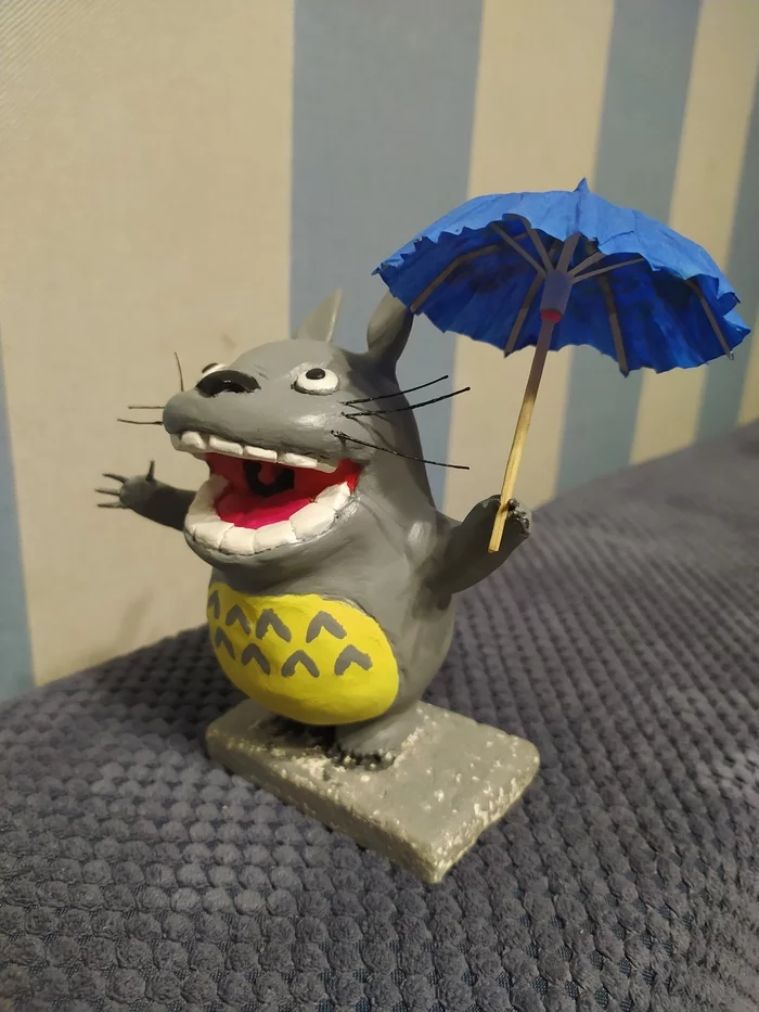 I did it, Totoro! - Needlework with process, With your own hands, Лепка, Clay, Totoro, Hayao Miyazaki, Anime, Self-hardening clay, Longpost, My neighbor Totoro