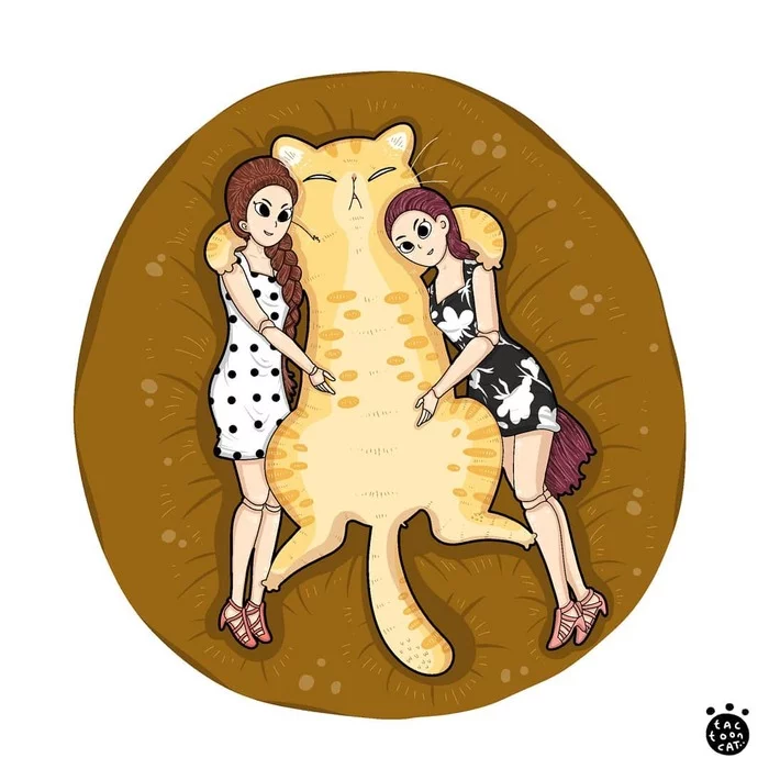 Like a boss - Tactooncat, Кот, Рисунок