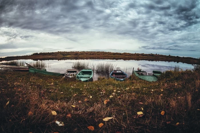 Boats, dusk and silence - My, Canon, Canon 5DM2, Zenitar, Nature, Wooden boats